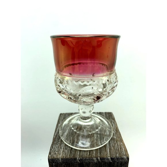 Indiana Glass Ruby Red Kings Crown Cordials. - Picture 8 of 9